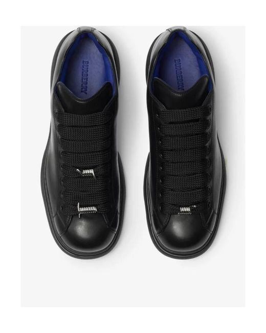 Burberry Black Ranger Barbed-Wire Lace-Up Sneakers for men