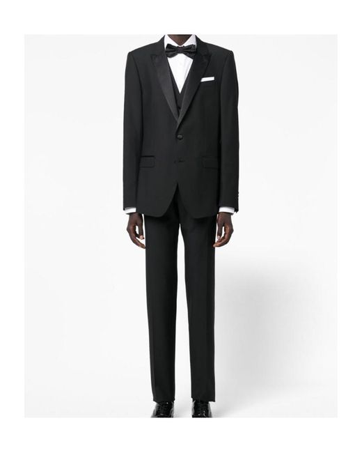Dolce & Gabbana Black Stylish Three-Piece Suit for men