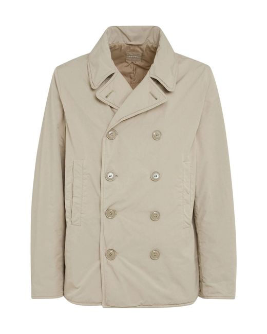 Aspesi Natural Double-Breasted Long-Sleeved Casual Jacket for men