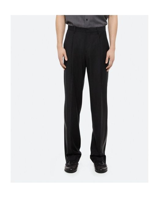 Helmut Lang Black Zip-Detail Pleated Trousers for men