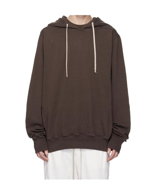 Rick Owens Brown Temple Oversized Long-Sleeve Hoodie for men