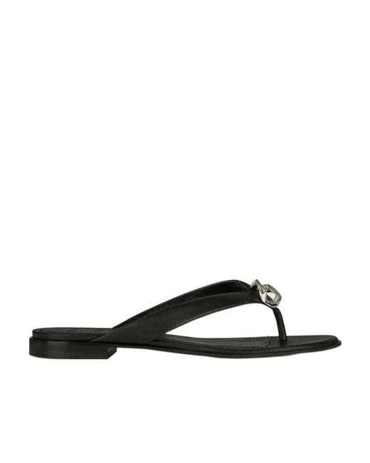 Givenchy White G Chain Buckle Sandals