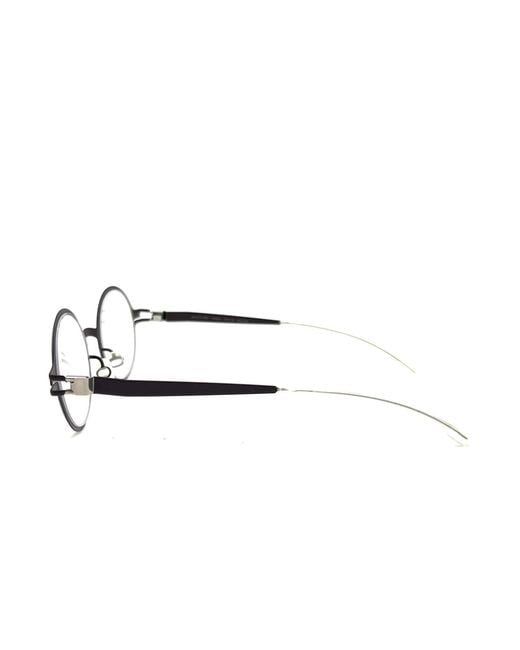 Mykita White Round Frame Glasses