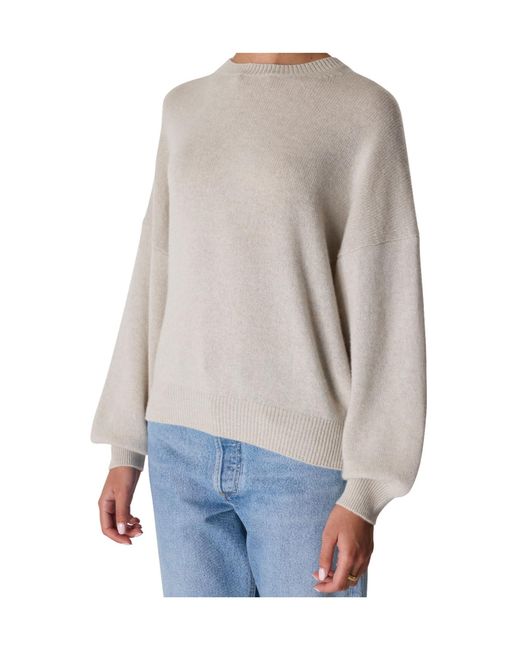 Lisa Yang Gray Cashmere Crew-Neck Sweater
