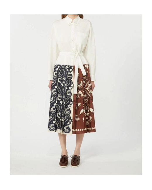 Weekend by Maxmara White Dresses Cotone