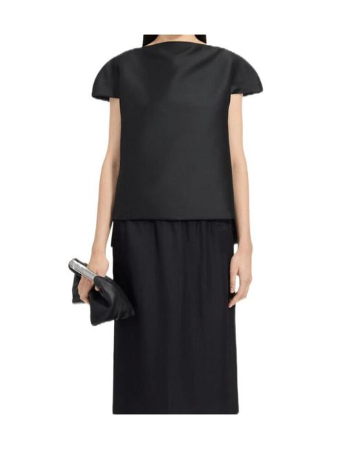 MM6 by Maison Margiela Black Cap-Sleeve Top