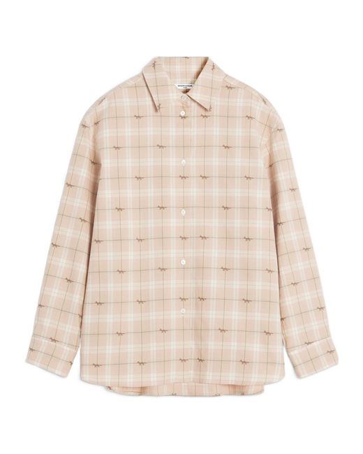 Maison Kitsuné Natural Maison Kitsuné Light Checked Overshirt