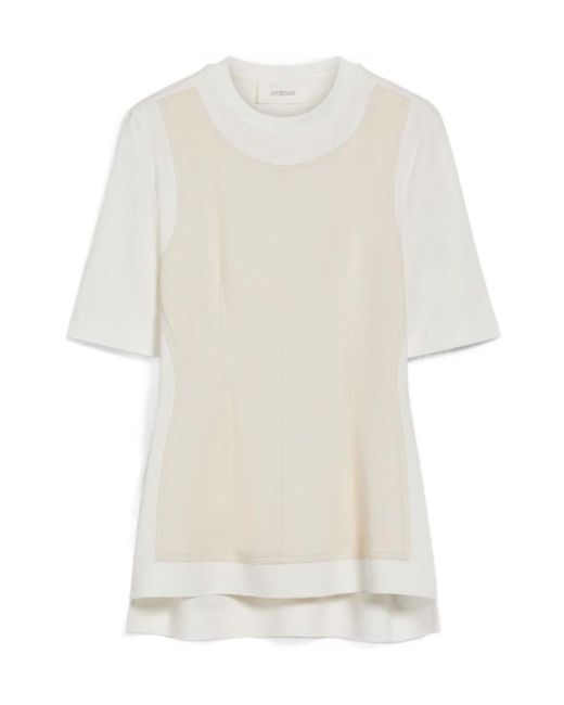 Sportmax White Panelled Howl T-Shirt