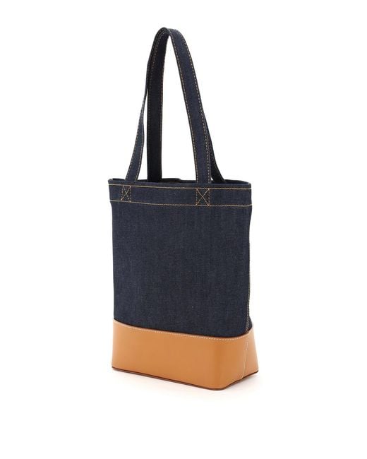 A.P.C. Blue Axelle Two-Tone Tote Bag
