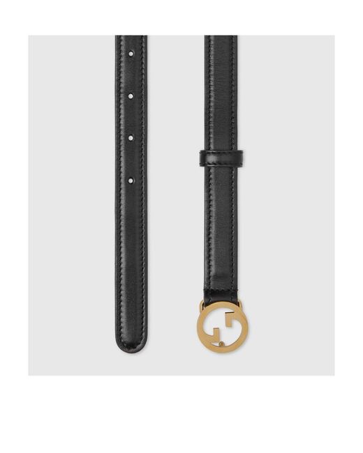 Gucci Black Logo Plaque Buckle Belt