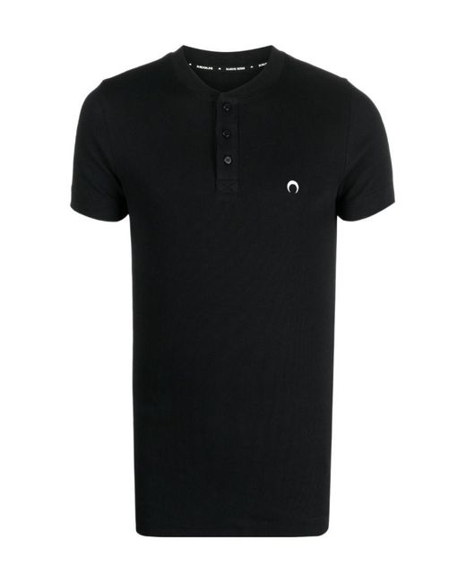 MARINE SERRE Black Short-Sleeved T-Shirt for men