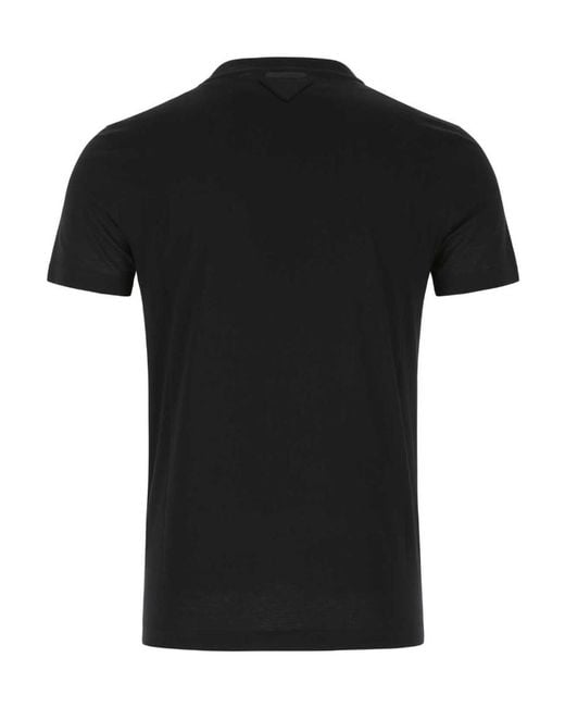 Prada Black Cotton T-Shirt Trio Set for men