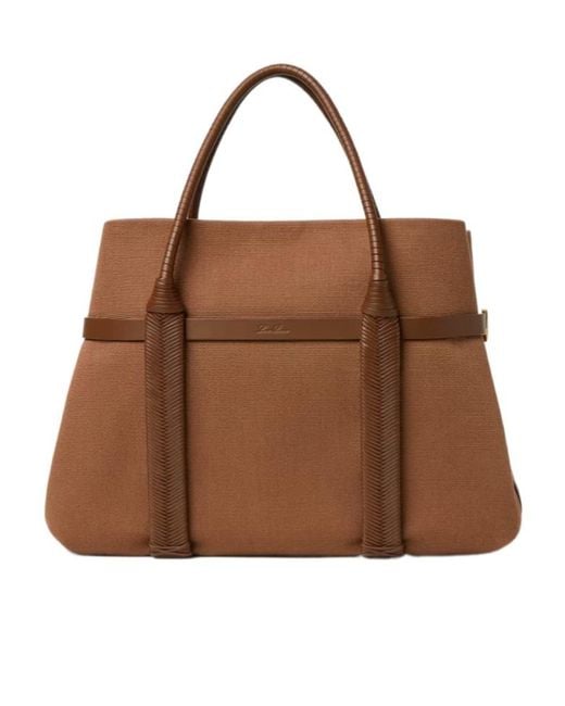 Loro Piana Brown Ghiera Shopper Large