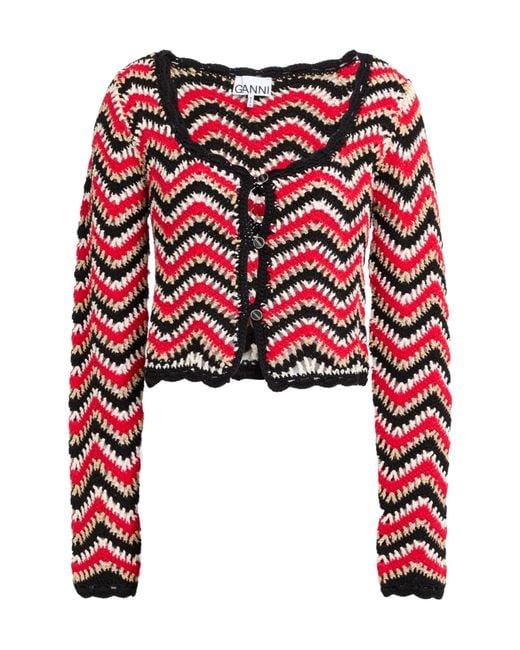 Ganni Red Cardigans