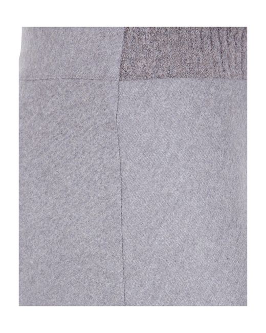 D.exterior Gray Lace-Up Detail Skirt