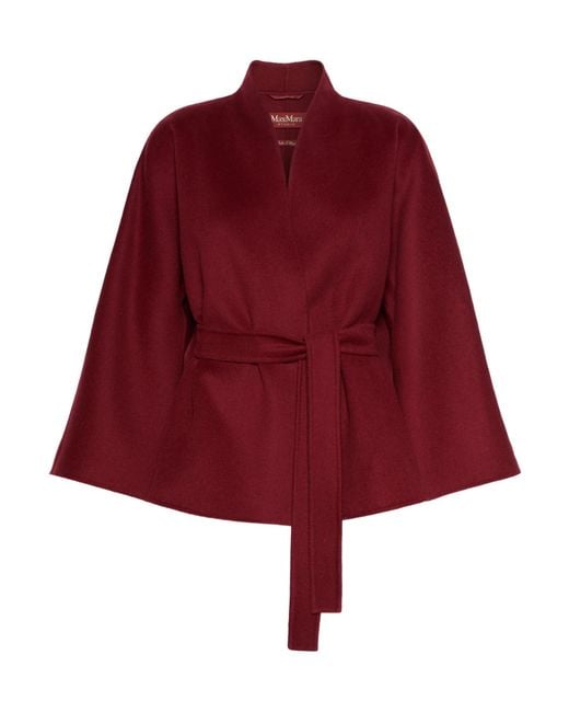 Max Mara Red Studio Mstforte Belted Coat