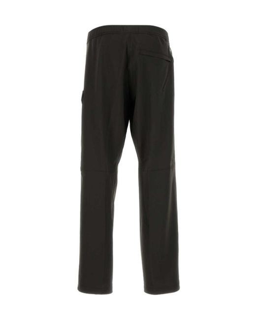 Stone Island Black Straight Leg Trousers for men