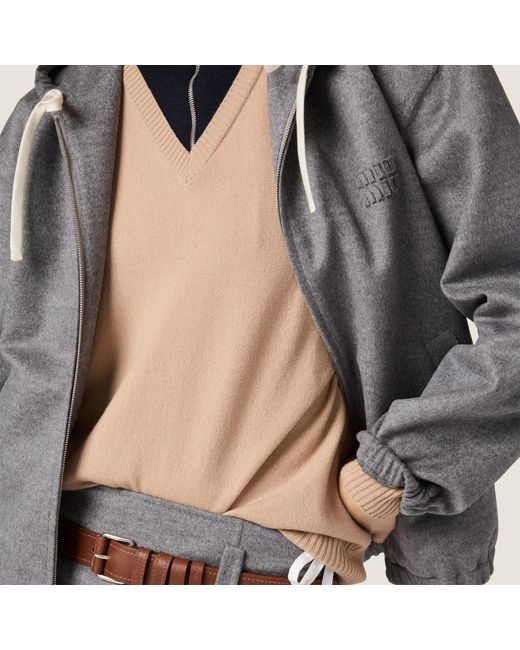 Miu Miu Natural Cashmere Turtleneck Sweater