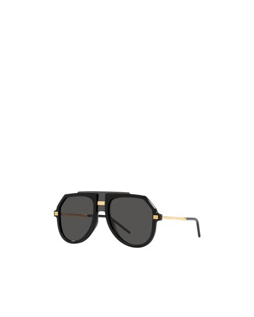 Dolce & Gabbana Black Eyewear Aviator Frame Sunglasses for men