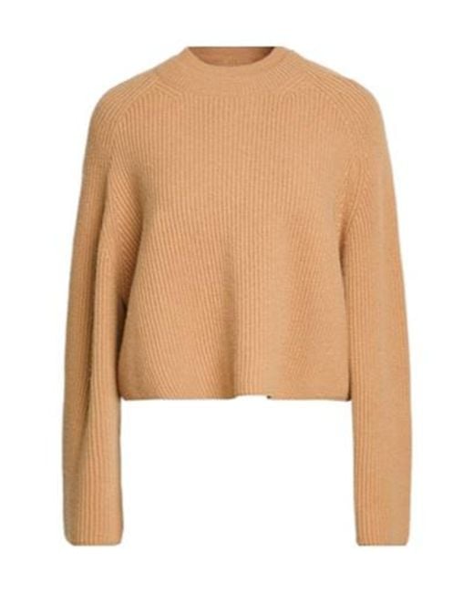 Max Mara Natural Solid-Color Knitted Top