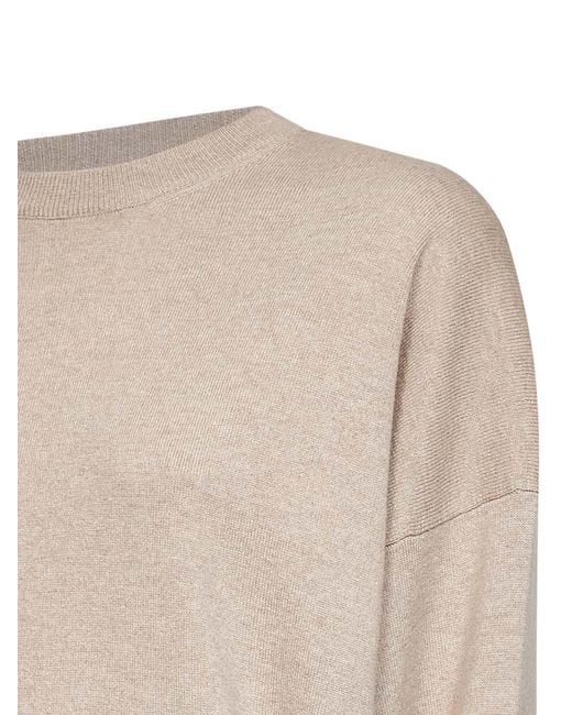 Brunello Cucinelli Pink Long-Sleeve Knit Top