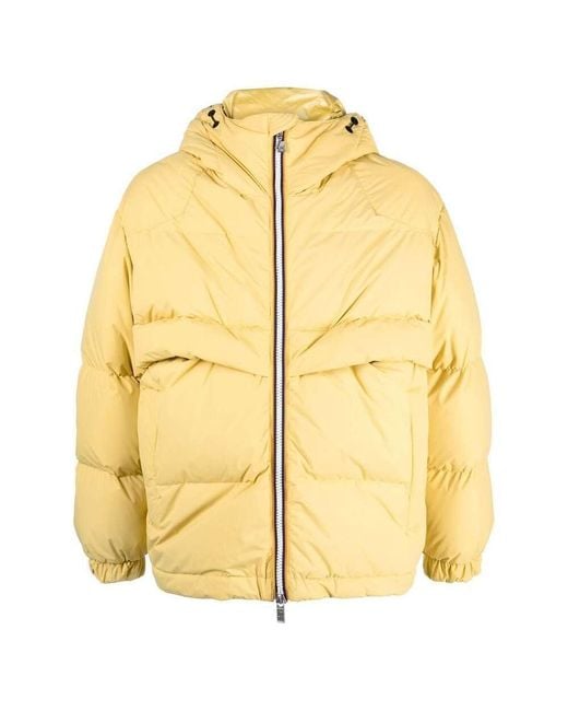 K-Way Yellow Padded Zip Up Coat for men