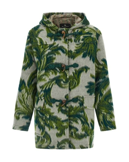 Etro Green Patterned Carded Jacket
