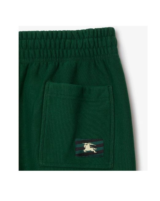 Burberry Green Equestrian Knight Patch Track Pants for men
