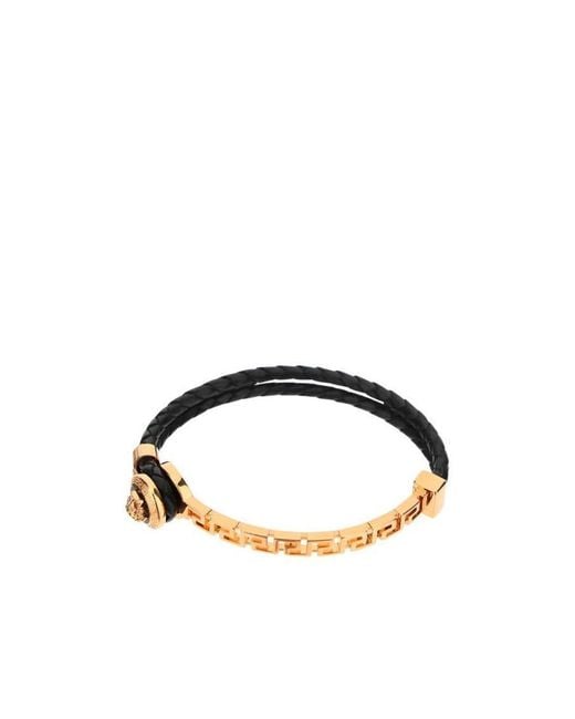 Versace Blue Medusa Detailed Bracelet for men