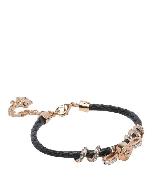 Versace White Medusa Embellished Charm Bracelet