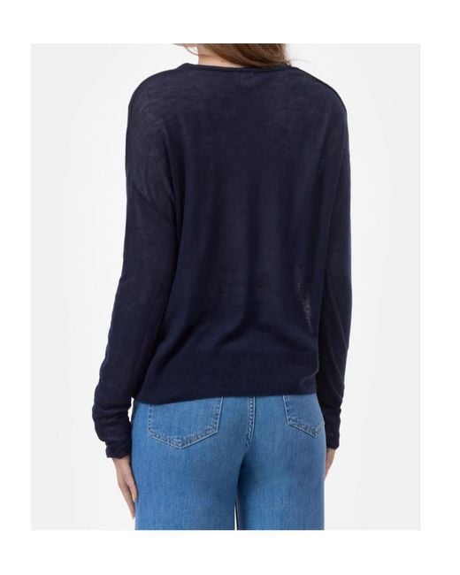 Closed Blue Crew Neck Sweater Made Of Wool