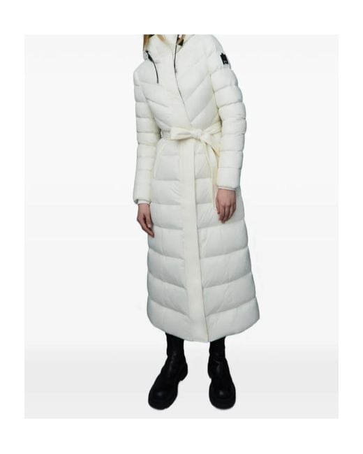 Mackage White Canila-R Hooded Belted Jacket