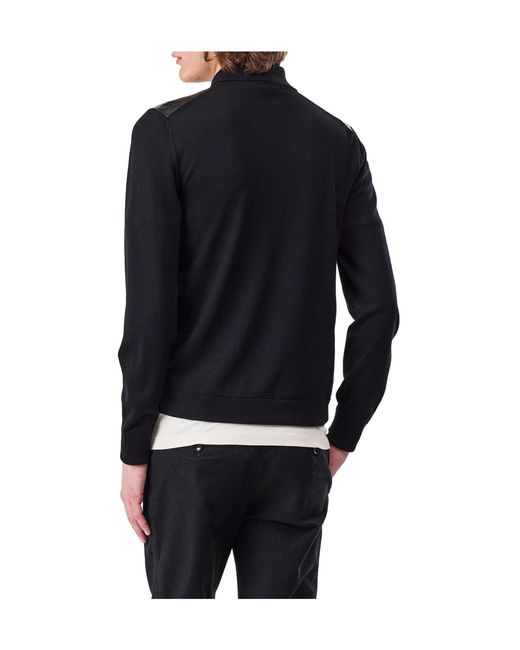 Tom Ford Black Leather Panel Shirt for men