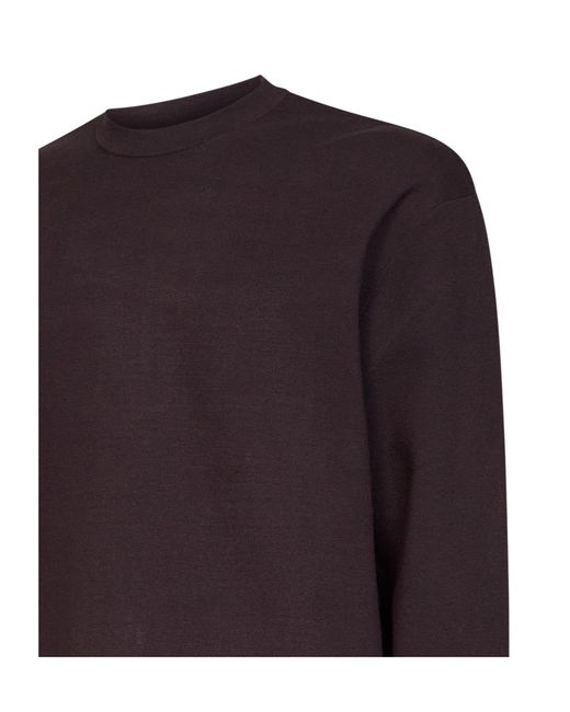 Hevò Blue Fiumara Ribbed Crewneck Knitted Sweater for men