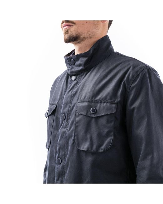 Barbour Blue Lapel Military Jacket for men
