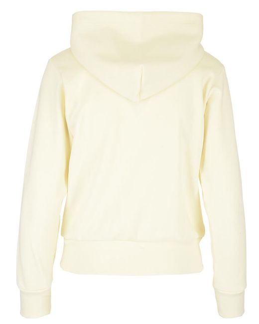 COMME DES GARÇONS PLAY White Logo Embroidered Hooded Sweater