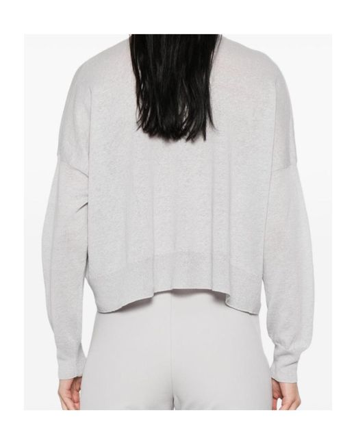 Baserange White Buttoned Cardigan