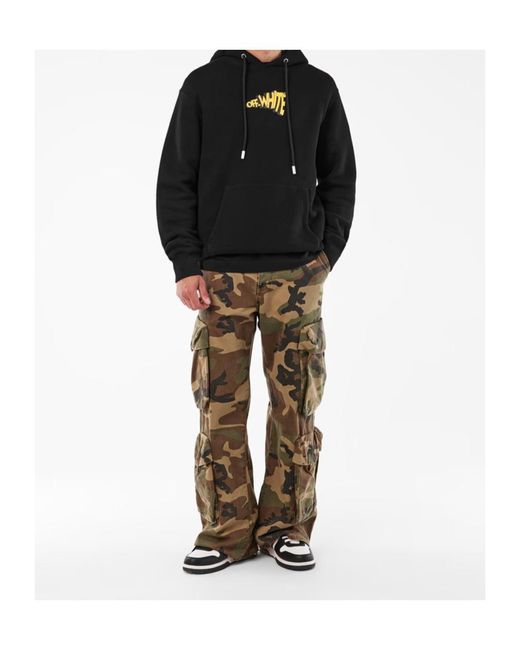 Off-White c/o Virgil Abloh Blue Arrow Long-Sleeve Hooded Sweatshirt for men