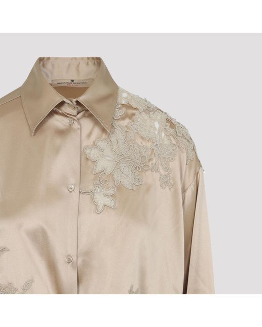 Ermanno Scervino Natural Long Sleeve Shirt