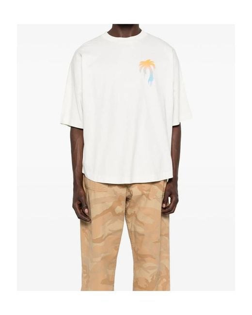 Palm Angels White I Love Pa Oversize T-Shirt for men
