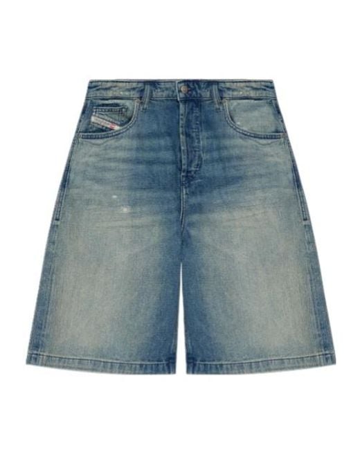 DIESEL Blue De-Sire-Short Denim Shorts