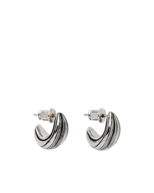 Lemaire Metallic Girasol Logo-Engraved Earrings