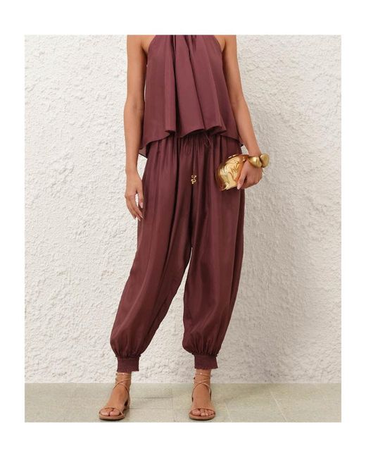 Zimmermann Red Aster Harem Pant