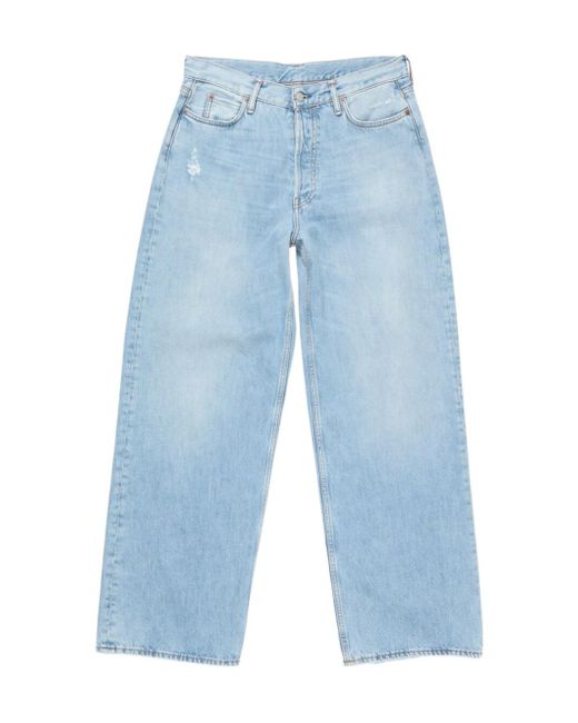 Acne Blue Logo-Patch Jeans for men