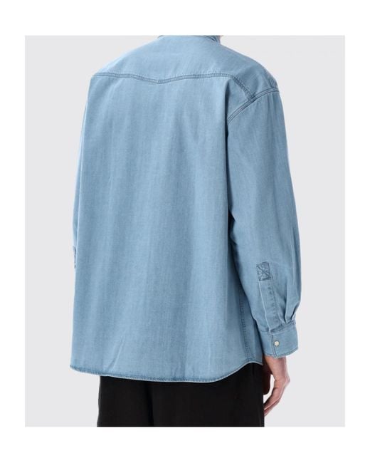 Studio Nicholson Blue Mylo Relaxed Denim Shirt for men