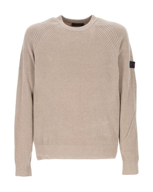 Peuterey Natural Logo Patch Crewneck Jumper for men