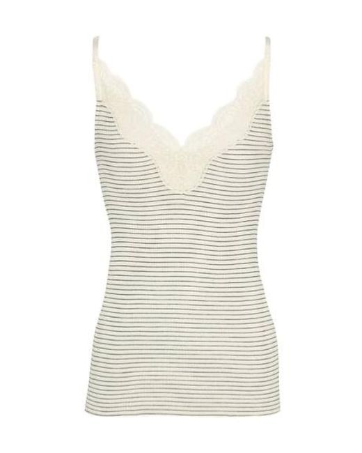 Saint Laurent White Laced Tank Top