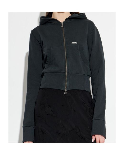 AVAVAV Blue Hooded Zip Knitwear