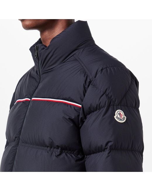 Moncler Blue Stand-Collar Quilted Down Jacket for men