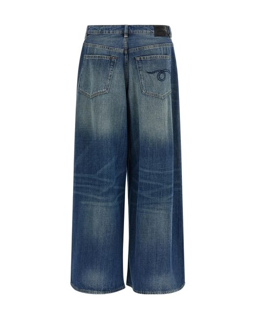 R13 Blue Nico Wide-Leg Jeans